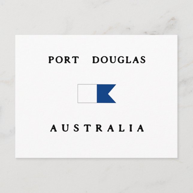 Port Douglas Australia Alpha Dive Flag Postkarte (Vorderseite)