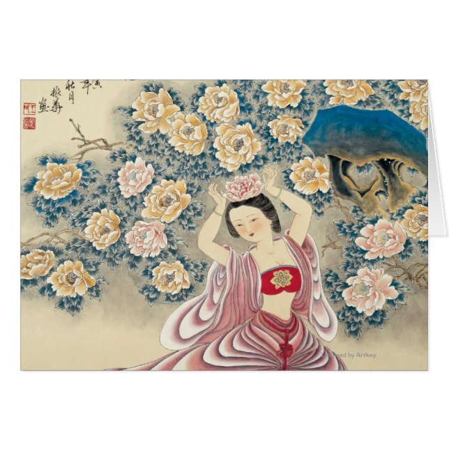 Port d'une fleur dans la tête (Devant horizontal)