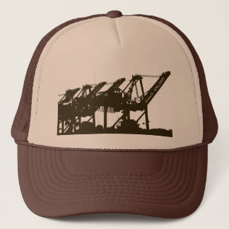 Port Harbror Cranes Brown Hat Truckerkappe