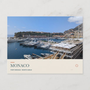 Port Hercule und Monte Carlo, Monaco Postkarte