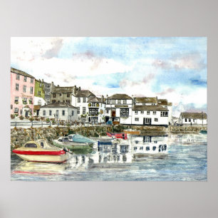 "Port intérieur, affiche de Falmouth"