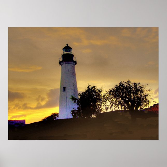 Port Isabel, Leuchtturm von Texas Poster (Vorne)
