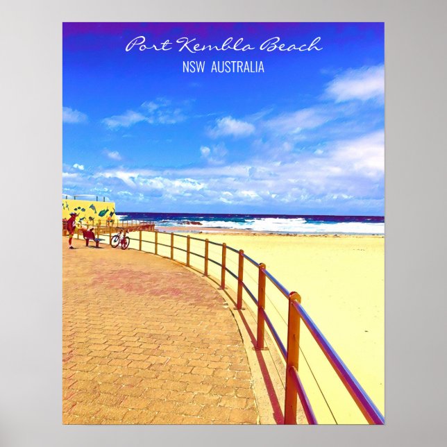 Port Kembla Wollongong Beach NSW Poster (Vorne)