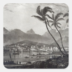 Port Louis "Ansichten in Mauritius" von Quadratischer Aufkleber