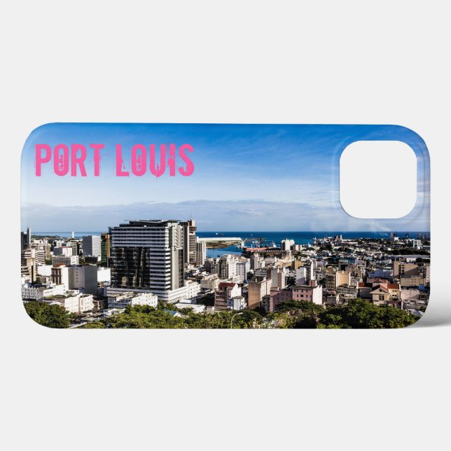 Port Louis Skyline Hauptstadt Mauritius Case-Mate iPhone Hülle (Rückseite (Horizontal))