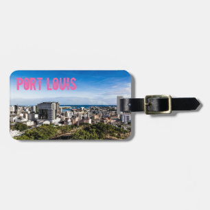 Port Louis Skyline Hauptstadt Mauritius Gepäckanhänger