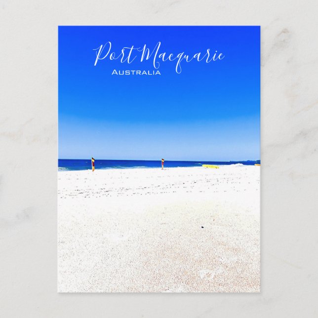 Port Macquarie Beach Szene Australien Postkarte (Vorderseite)