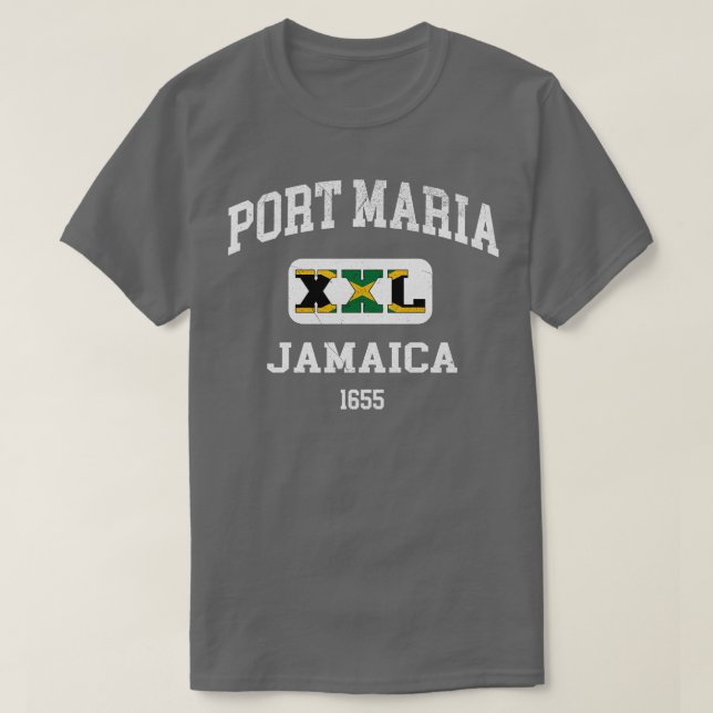 Port Maria Jamaica XXL Athletic design 1 T-Shirt (Design vorne)