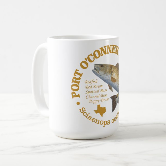 Port O'Conner (Rotbarsch) Kaffeetasse (Vorderseite Links)