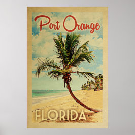 Port Orange Palm Tree Poster