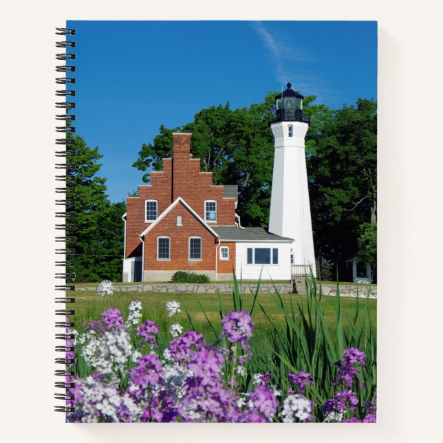 Port Sanilac Lighthouse Notebook Notizbuch (Vorderseite)