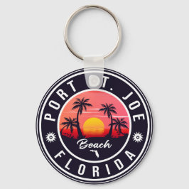 Port St. Joe Florida Retro Sunset Souvenir Schlüsselanhänger