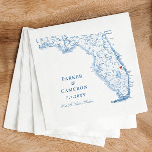 Port St. Lucie Florida Karte Serviette