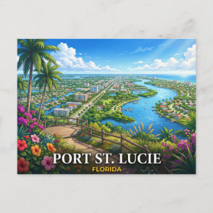 Port St. Lucie Florida Reise Postkarte