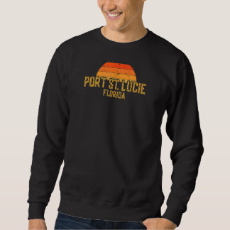Port St Lucie Florida Retro Vintager Sonnenunterga Sweatshirt