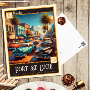 Port St. Lucie, Florida   Vintage Postkarte