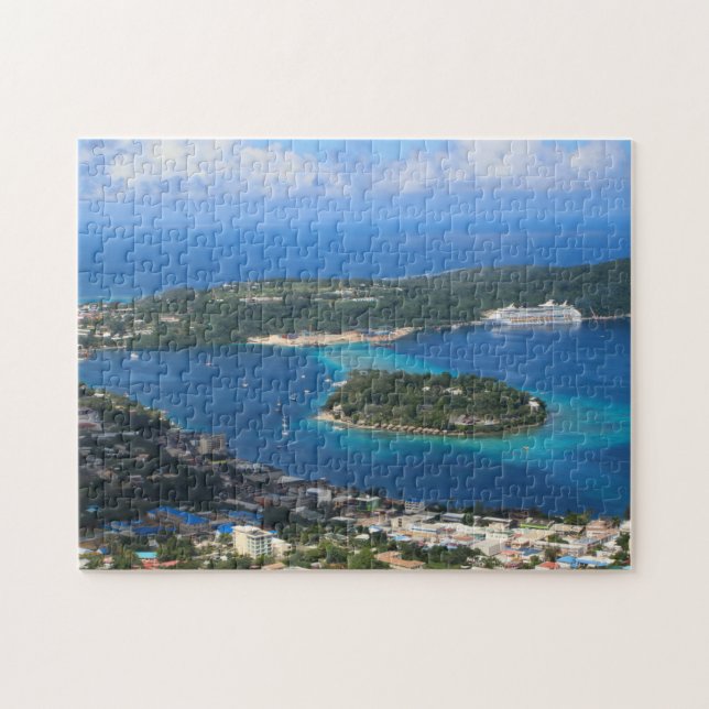 Port Vila, Vanuatu, aus der Luft (Horizontal)