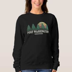 Port Washington Wi Vintag Throwback T-Shirt Retro Sweatshirt