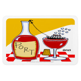 Port Wine Cartoon Humorous Tasting Party Favor Magnet