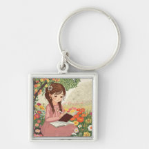 Porta-chaves Menina escrevendo