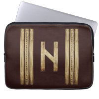 Hagalaz Marron Grunge Housse pour Ordinateur Porta