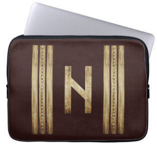 Portable Hagalaz Marron Grunge Housse pour Ordinateur Porta