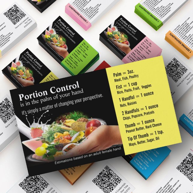 Portable Kontrolle Business Cards Visitenkarte (Nutrition Mastery Business Cards in custom colors)