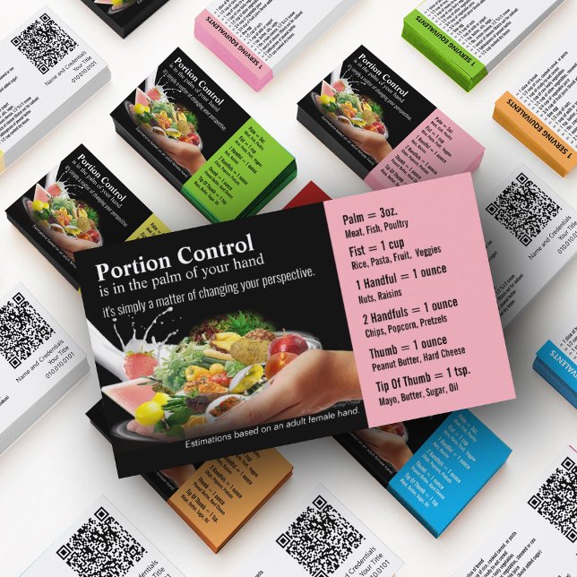 Portable Kontrolle Business Cards Visitenkarte (Nutrition Mastery Business Cards in custom colors)