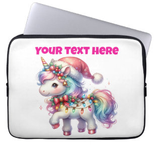 Portable personnalisé de Noël Unicorn sac 13 pouce