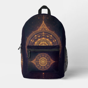 Portal des unendlichen Lichts – Ein heiliges Manda Bedruckter Rucksack