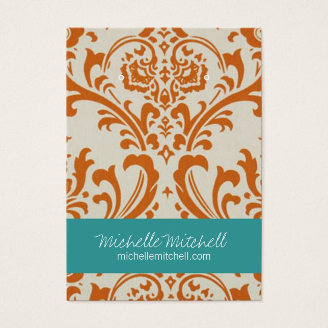 Porte à oreille | CARTE DE VISITE | Duo rouille (Devant)