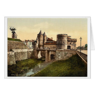 Porte allemande, vintag de Metz, Alsace-Lorraine,