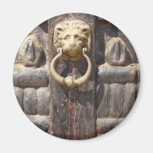 Porte ancienne avec aimant de Lion Knocker