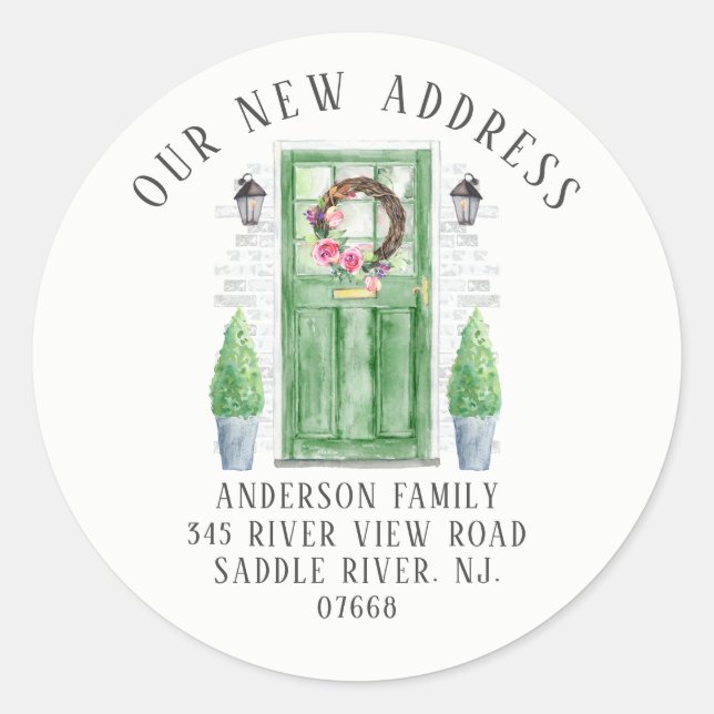 Porte avant | Nouveau Sticker Étiquette de adresse (Devant)