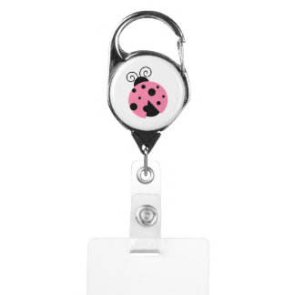 Porte-badge Pink Ladybug