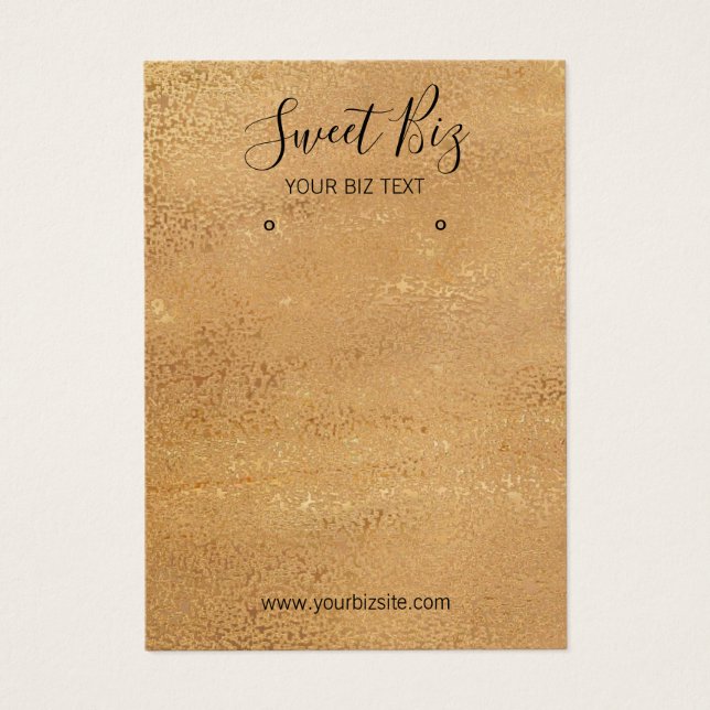 Porte-bijoux Carte de visite d'or (Devant)