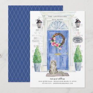 Porte bleue de chat de Ragamuffin Faire-part