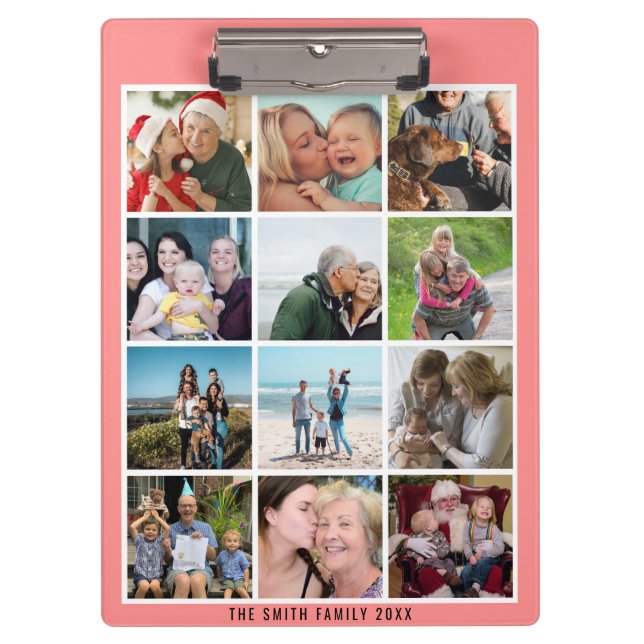 Porte-bloc 2023-2026 Calendrier Famille 12 Photo Collage (Devant)