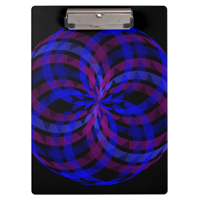 Porte-bloc 3D Center Flower Petal Geometric Clipboard (Devant)