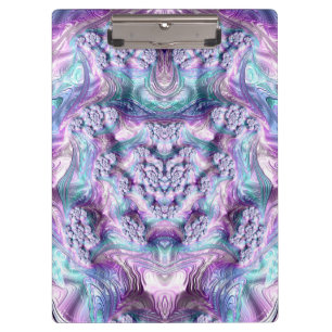 Porte-bloc 3D ! ~ Purple rose Aqua fractale original ~ 3D ~
