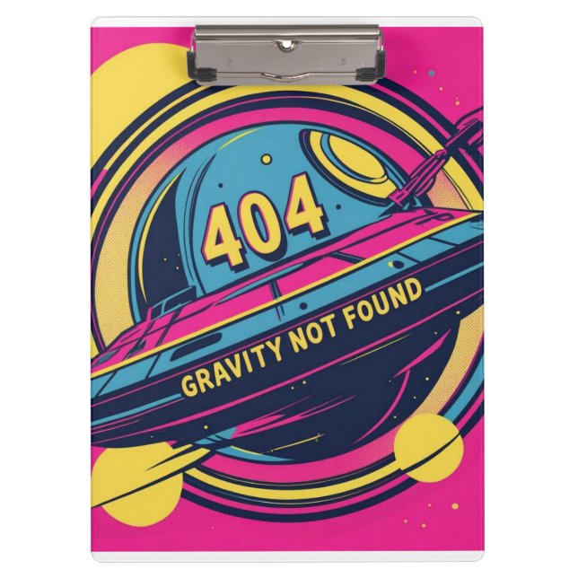 Porte-bloc 404 Gravité introuvable - Art Spop Rétro (Devant)