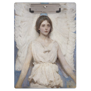 Porte-bloc Abbott Thayer Ange Ancien Art Fin Victorien