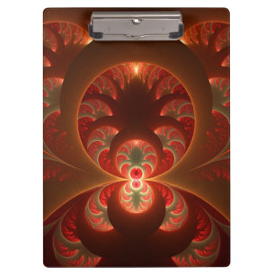 Porte-bloc Abstrait lumineux rouge orange moderne Fractal