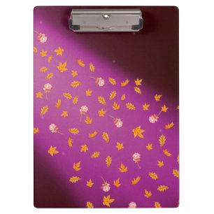 Porte-bloc Abstrait lune feuilles d'automne roses