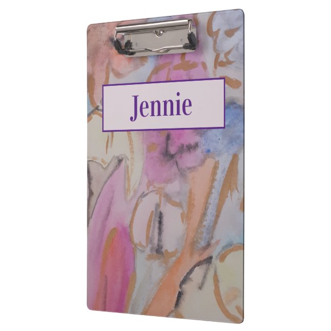 Porte-bloc Abstrait Pastel Floral Personnalisé (Gauche)