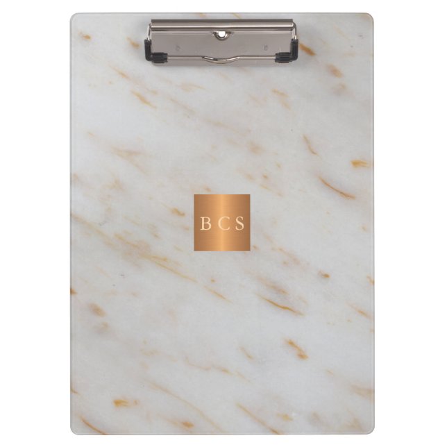 Porte-bloc Acier d'or classique cuivre gris métallique marbre (Devant)