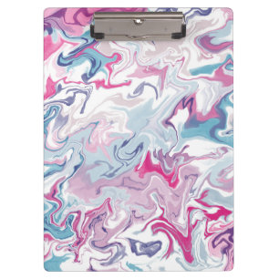 Porte-bloc Acrylique liquide rose et bleu