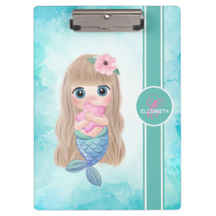 Porte-bloc Adorable Bébé Sirène Mignonne, Mer