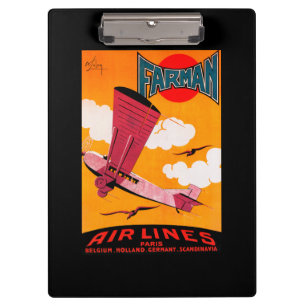 Porte-bloc Affiche de monoplan des lignes aériennes F-170 de