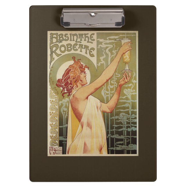 Porte-bloc Affiche de publicité d'absinthe de Robette (Devant)